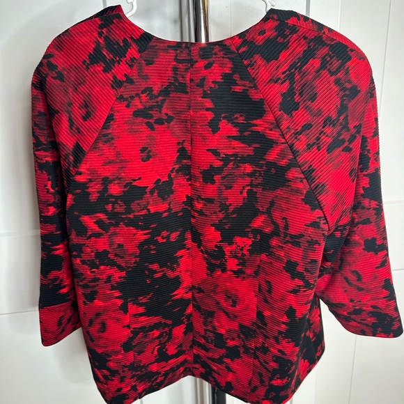 KASPER BLAZER/SIZE 12 /RETAIL$119/LINED/REDF/BLACK - Picture 4 of 6